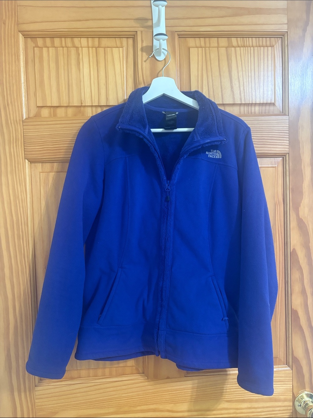 The North Face Size Large Purple Fuzzy Fleece Lined Full Zip Jacket